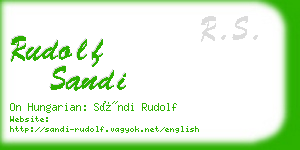 rudolf sandi business card